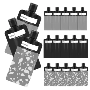 ANNGO 18 Pack Travel pouches for toiletries, TSA approved travel size containers for liquids,travel shampoo and onditionerpouches,Leak proof 3oz Travel Squeeze Pouches(Black), ANNGO-002