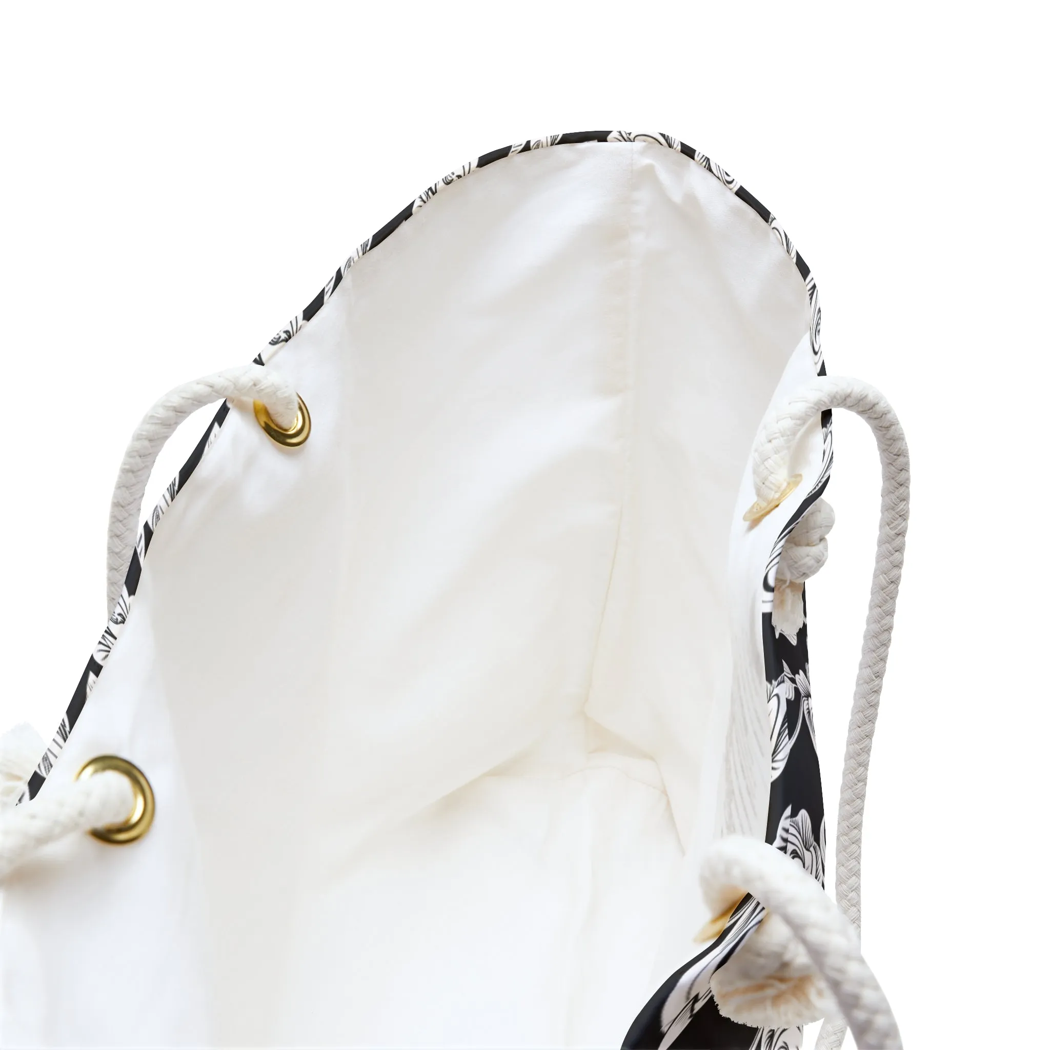 Black - White Rose Weekender Travel Tote Bag