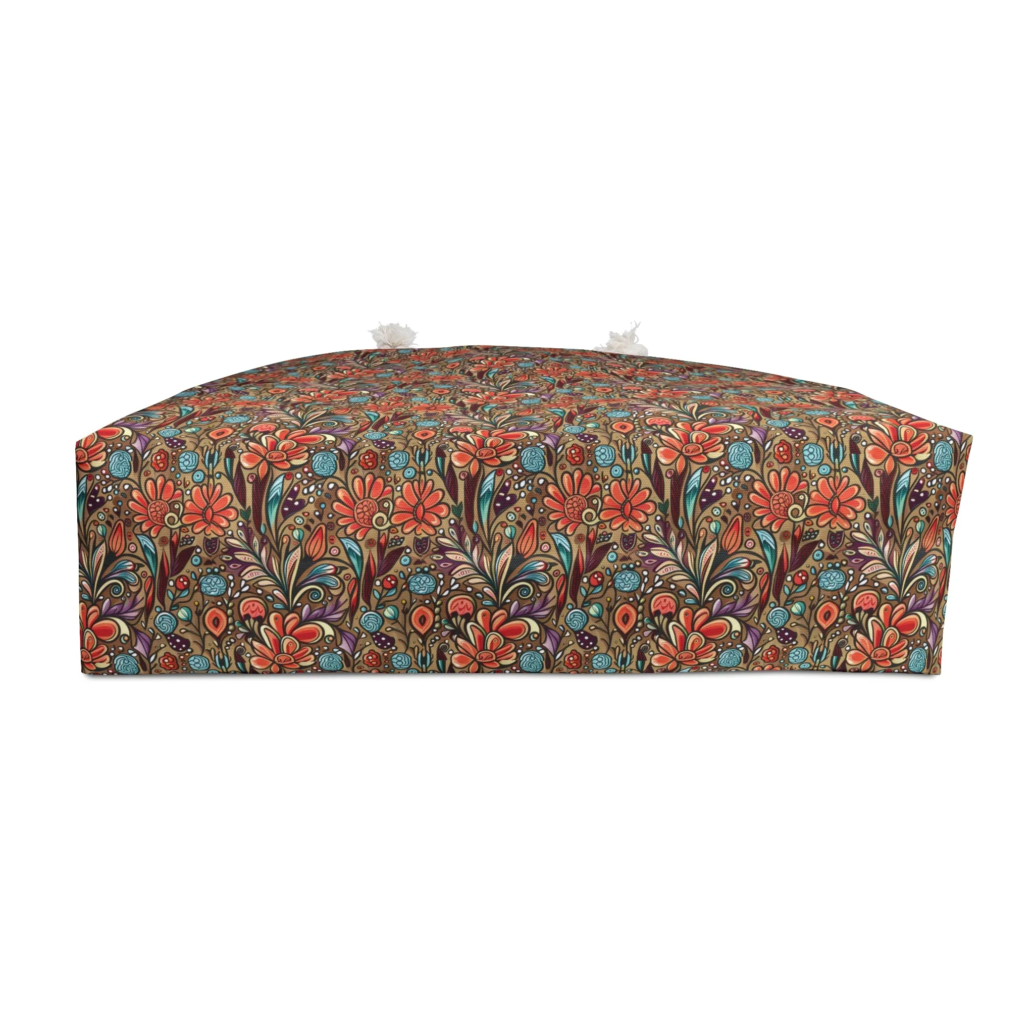 Boho Floral Weekender Travel Tote Bag