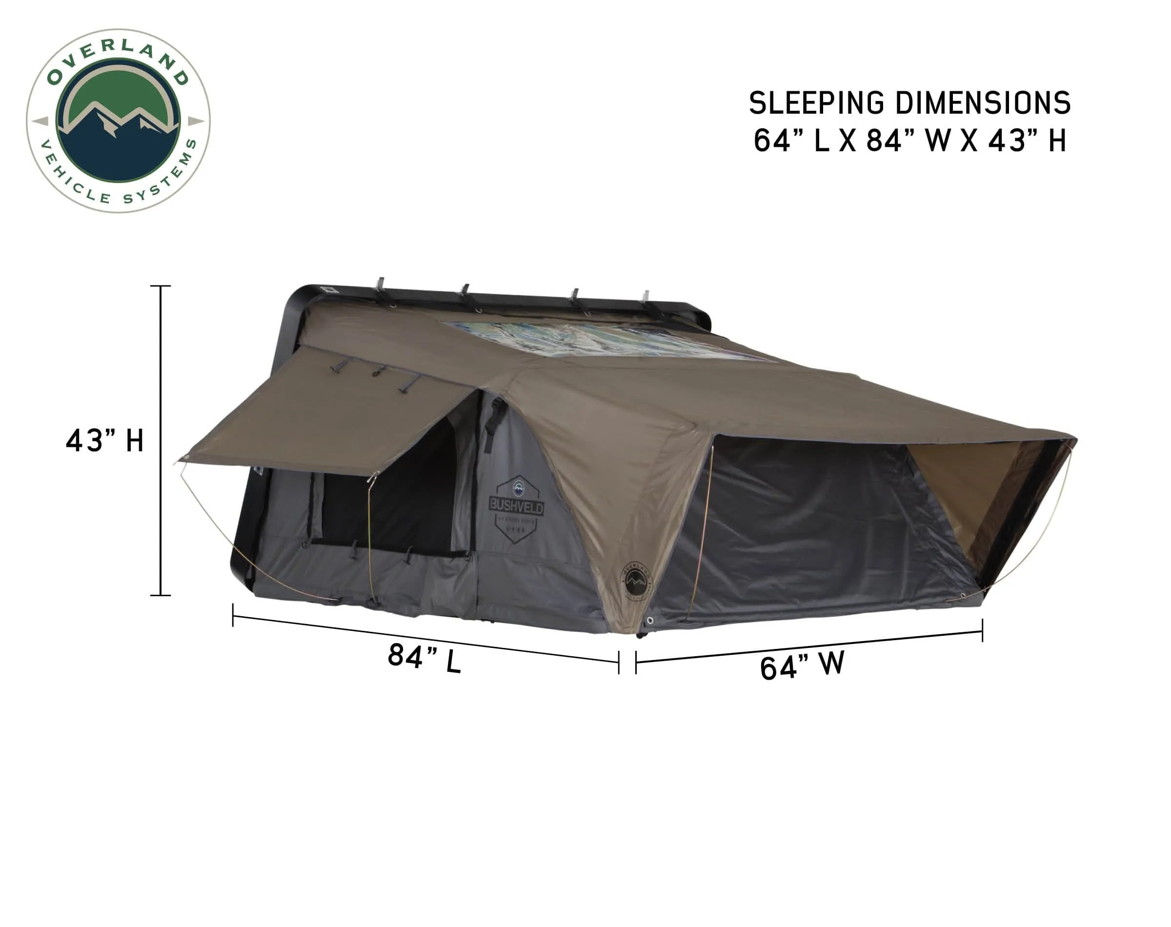 Bushveld | Hard Shell Rooftop Tent | Overland Vehicle Systems
