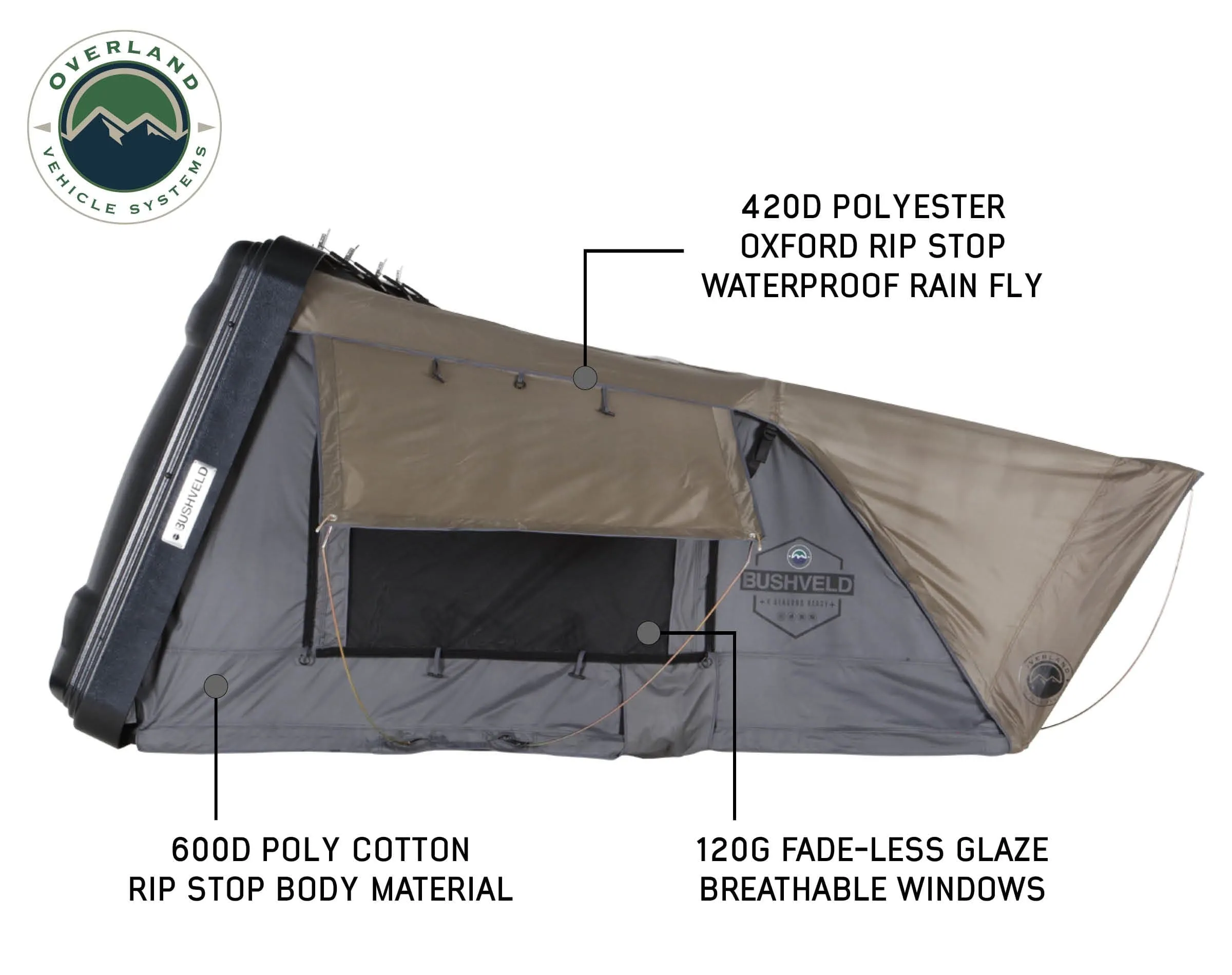 Bushveld | Hard Shell Rooftop Tent | Overland Vehicle Systems