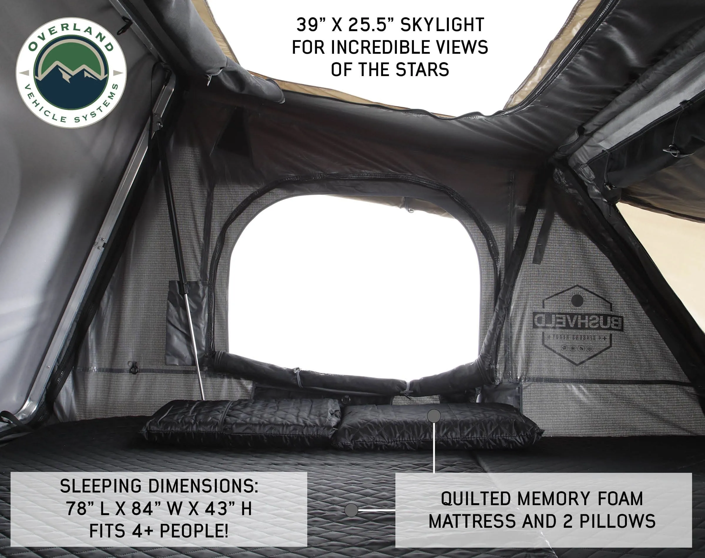 Bushveld | Hard Shell Rooftop Tent | Overland Vehicle Systems