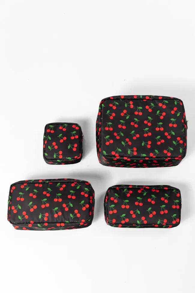 Cherries 4 Piece Travel Pouch Set SALE