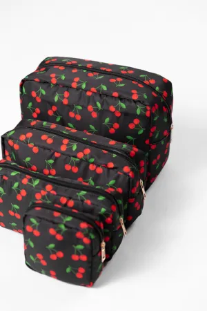 Cherries 4 Piece Travel Pouch Set SALE