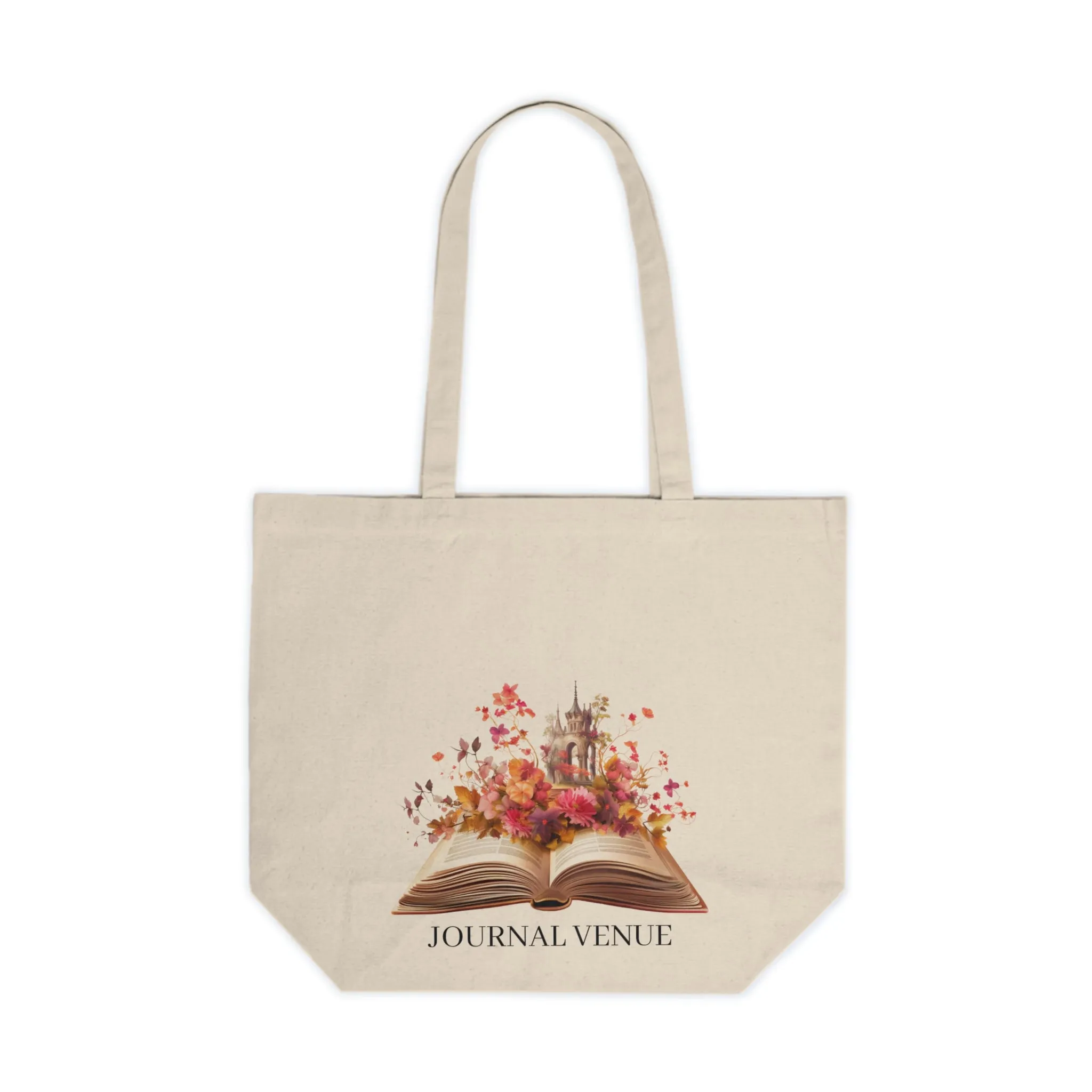Floral Bookish  Shopping Tote Bag