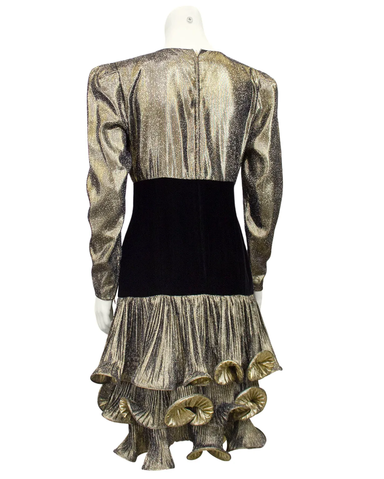 Gold Lamé Cocktail Dress