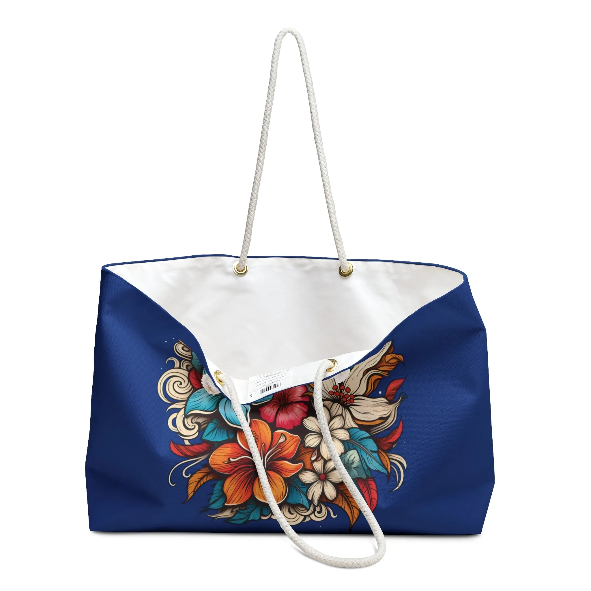 Hawaiian Floral Beach Bag / Weekender Tote Bag