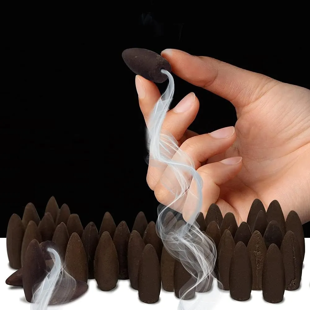 HEM Backflow Incense Cones for Waterfall and Mat Bundle Inciensos Aromaticos|Incienso| Meditation | Relaxation | Spiritual | Yoga | Positive Energy