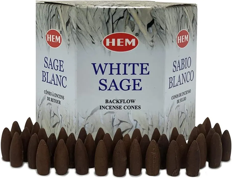 HEM Backflow Incense Cones for Waterfall and Mat Bundle Inciensos Aromaticos|Incienso| Meditation | Relaxation | Spiritual | Yoga | Positive Energy