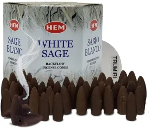 HEM Backflow Incense Cones for Waterfall and Mat Bundle Inciensos Aromaticos|Incienso| Meditation | Relaxation | Spiritual | Yoga | Positive Energy
