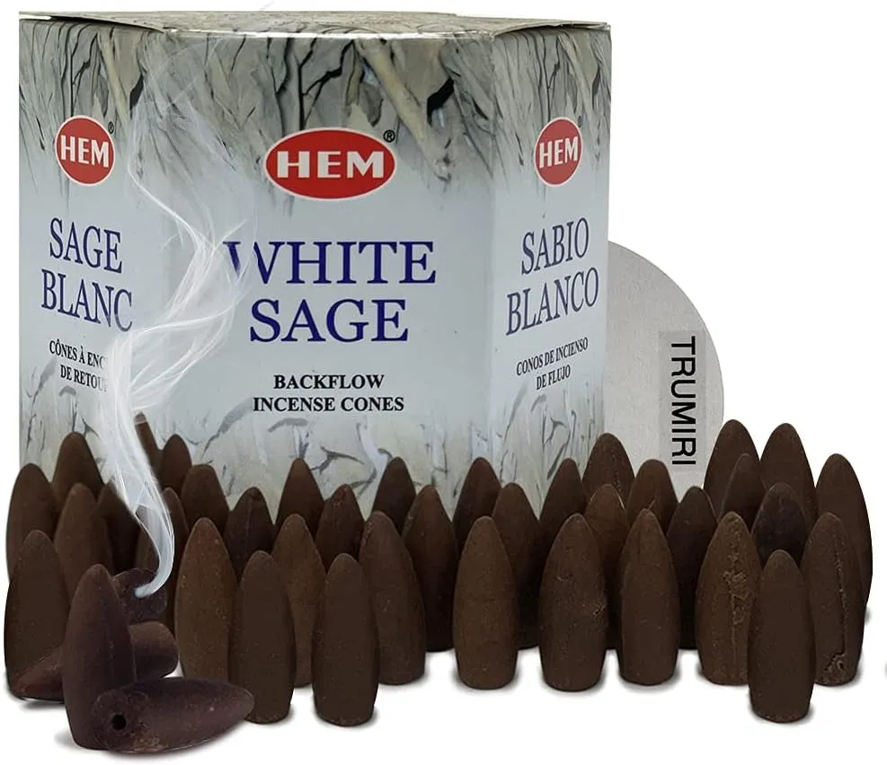HEM Backflow Incense Cones for Waterfall and Mat Bundle Inciensos Aromaticos|Incienso| Meditation | Relaxation | Spiritual | Yoga | Positive Energy