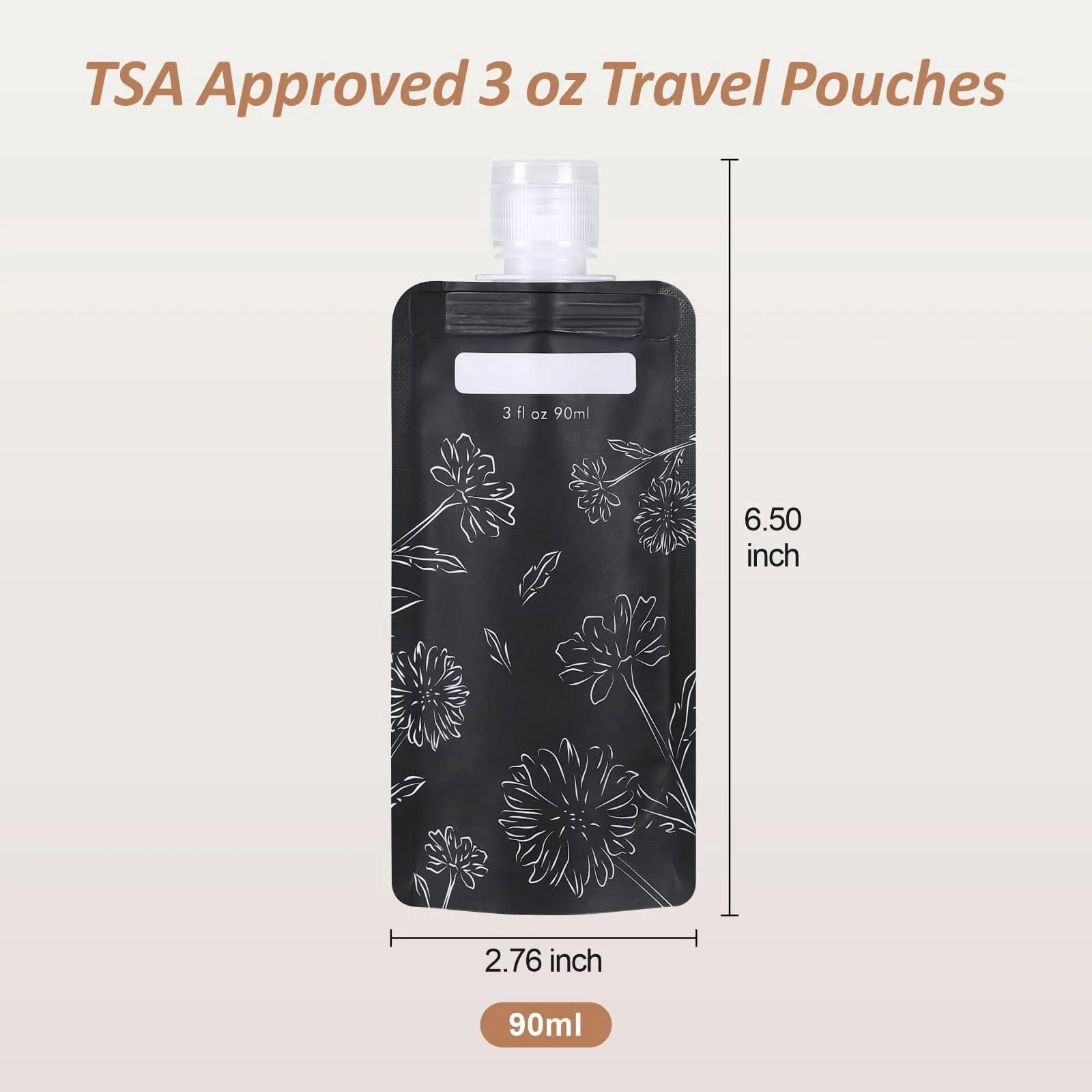 PACKISM Travel Bottles for Toiletries - 24 Pack Leak Proof 3oz TSA Approved Travel Pouches, Stand Up, Slim & Lightweight Design, Space Saving, Pack More Shampoo Conditioner Lotion Body Wash