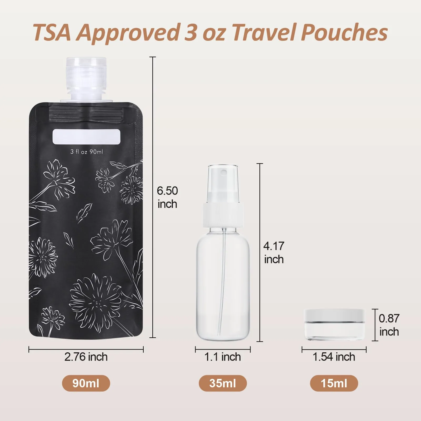 PACKISM Travel Toiletry Containers - 27 Pack Leak Proof 3oz TSA Approved Travel Pouches, Stand Up, Slim & Lightweight Design, Space Saving, Pack More Shampoo Conditioner Lotion Body Wash