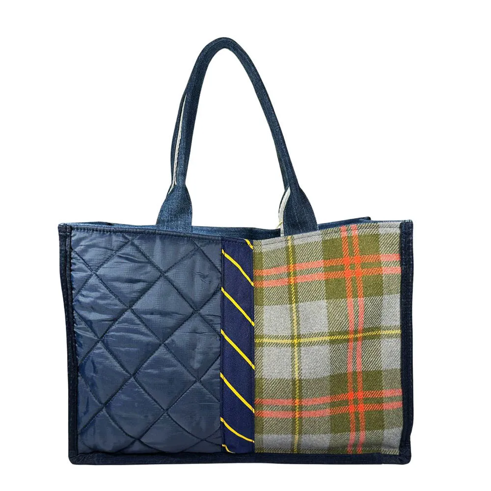 Plaid & Puffer Book Tote