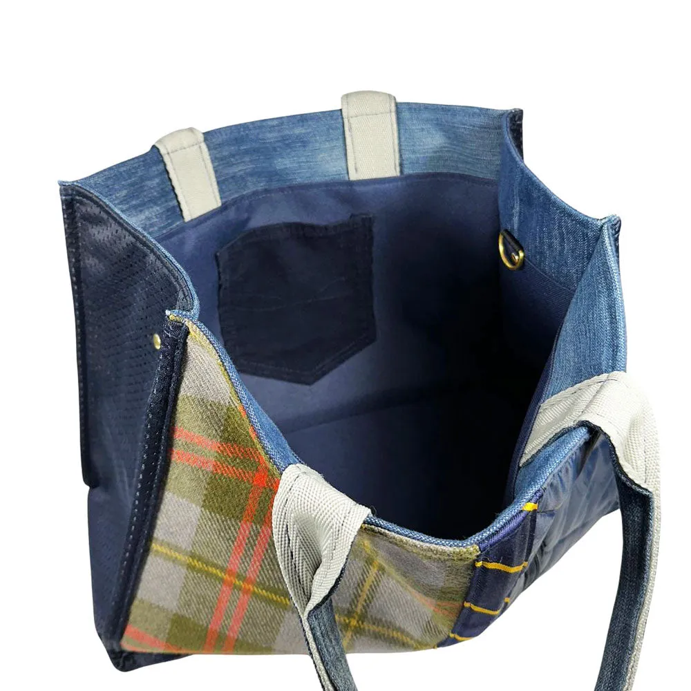 Plaid & Puffer Book Tote