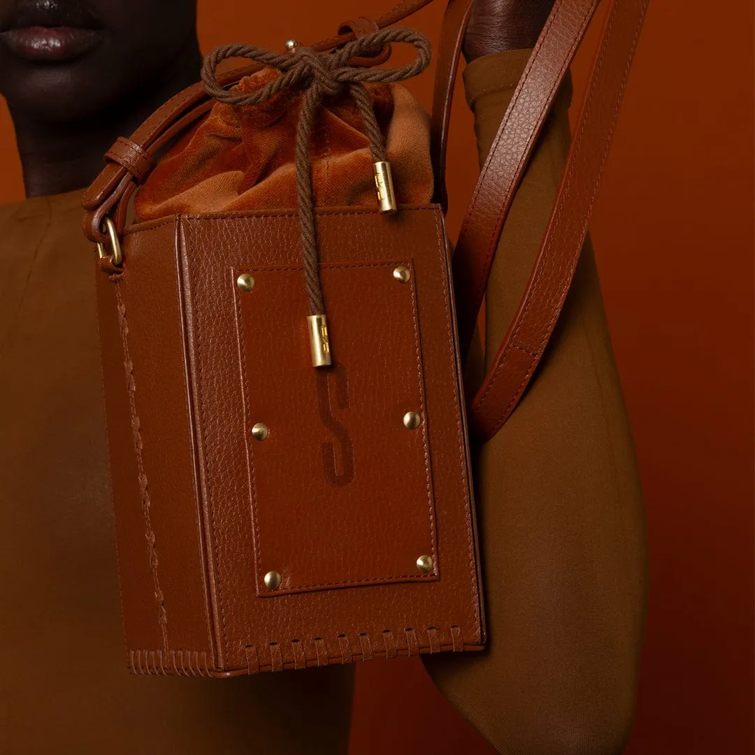 Sierra MIRUM® Leather Vegan Bucket Bag | Brown