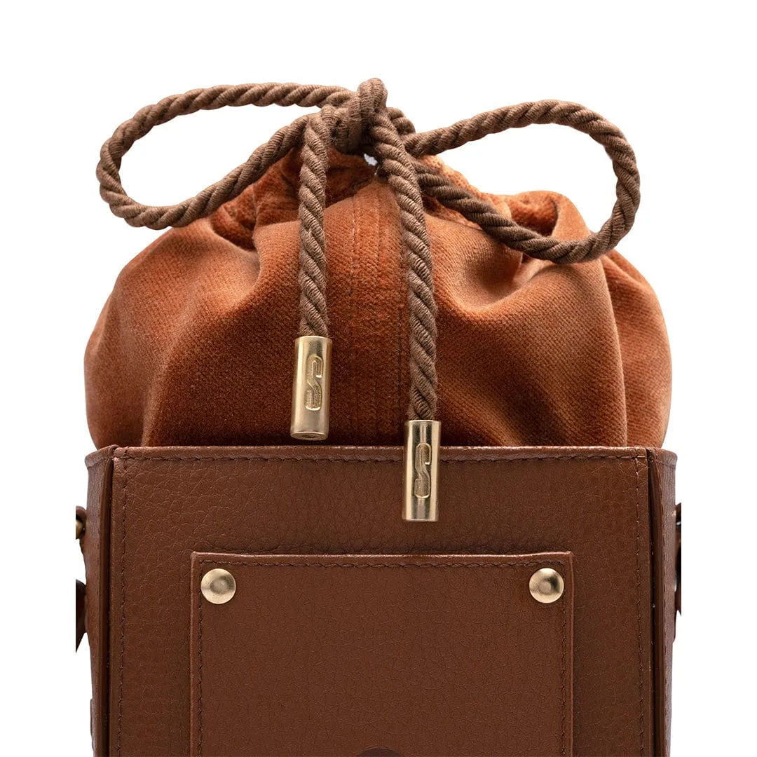 Sierra MIRUM® Leather Vegan Bucket Bag | Brown