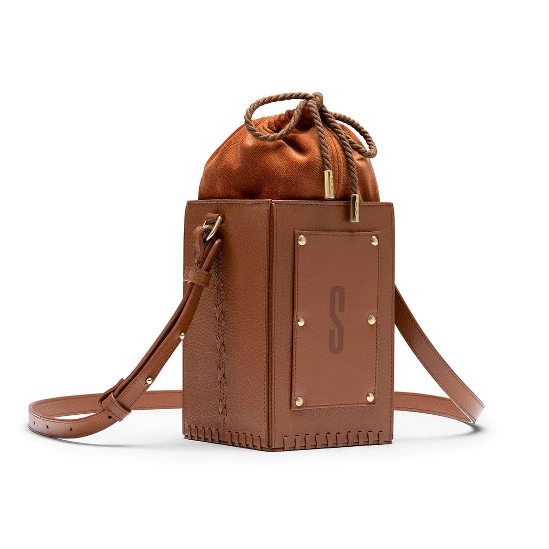 Sierra MIRUM® Leather Vegan Bucket Bag | Brown