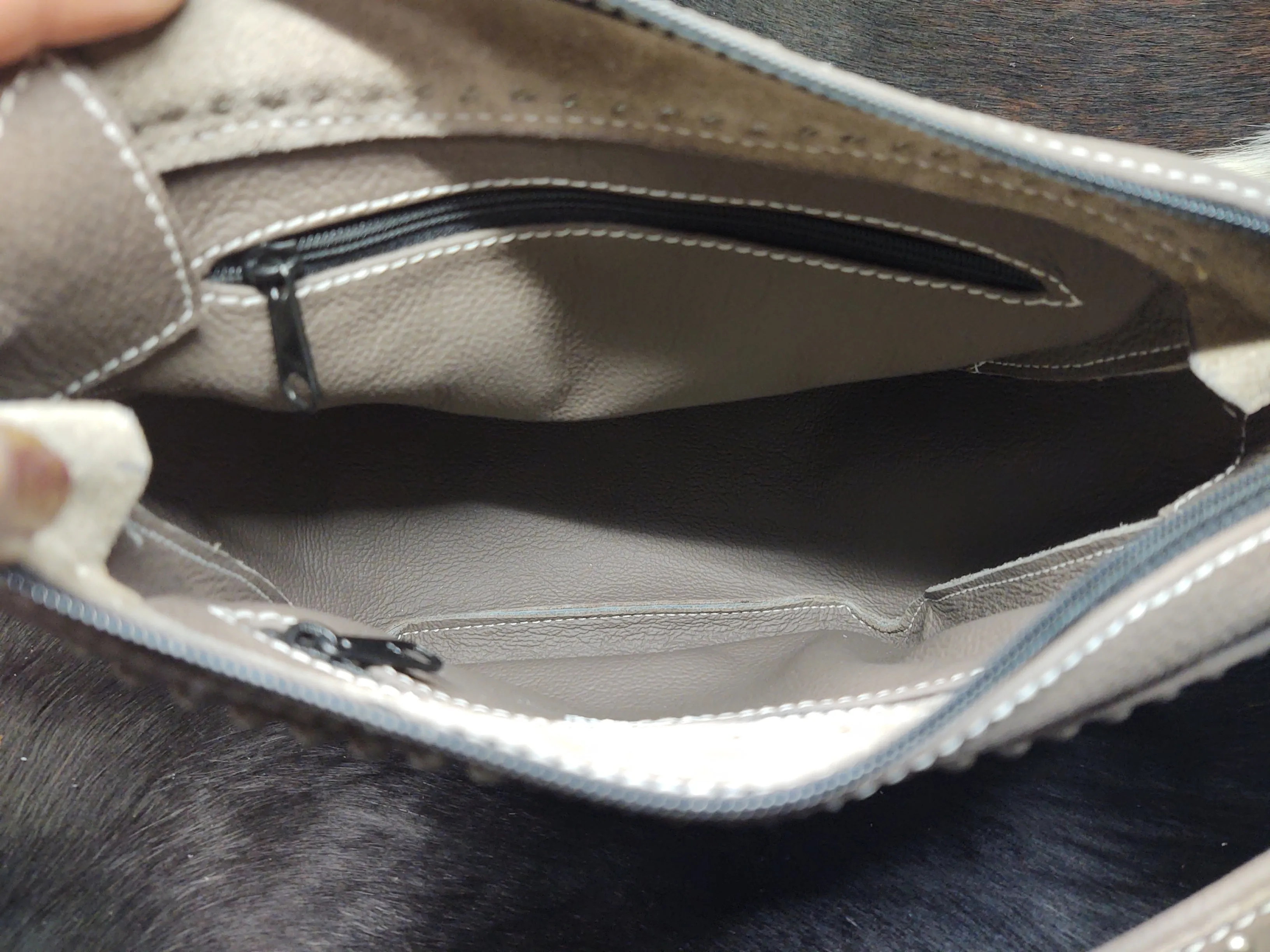 Turquoise and Gray Purse with Antique Silver Buckle