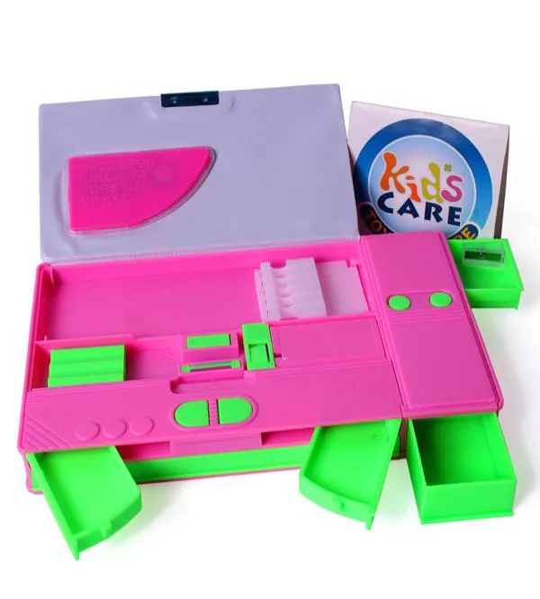Unicorn Magnetic Double Sided Jumbo Pencil Box With Calculator & 6 Buttons (JC-2727)