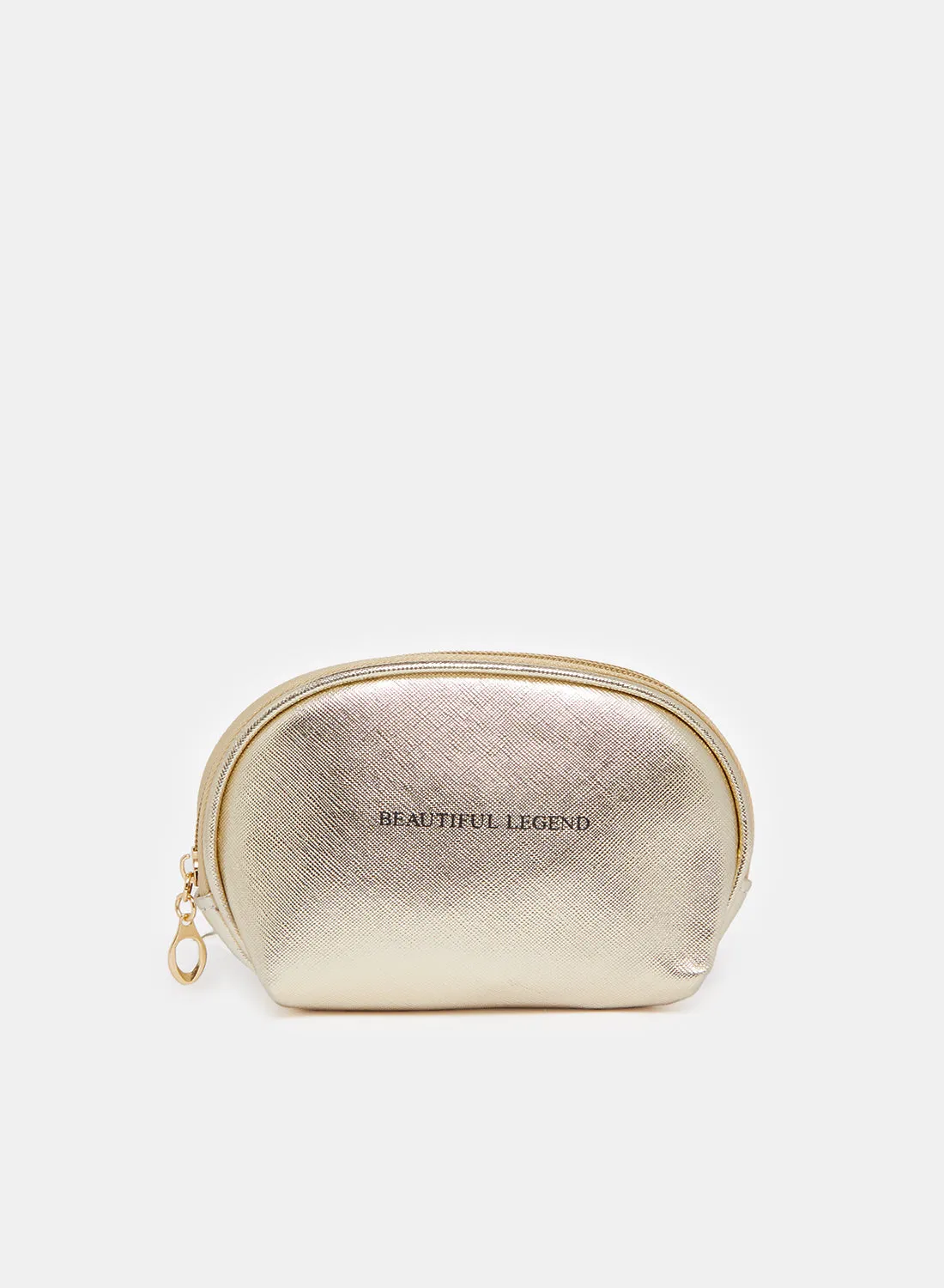 Women Gold & White Cosmetic Bag Set (Pack of 3)