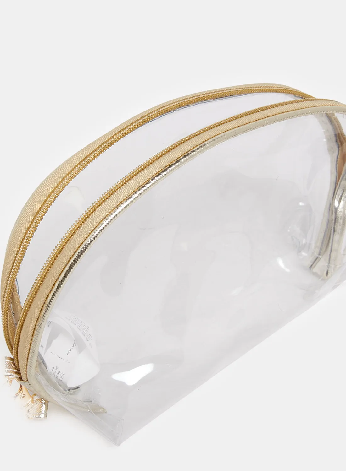 Women Gold & White Cosmetic Bag Set (Pack of 3)